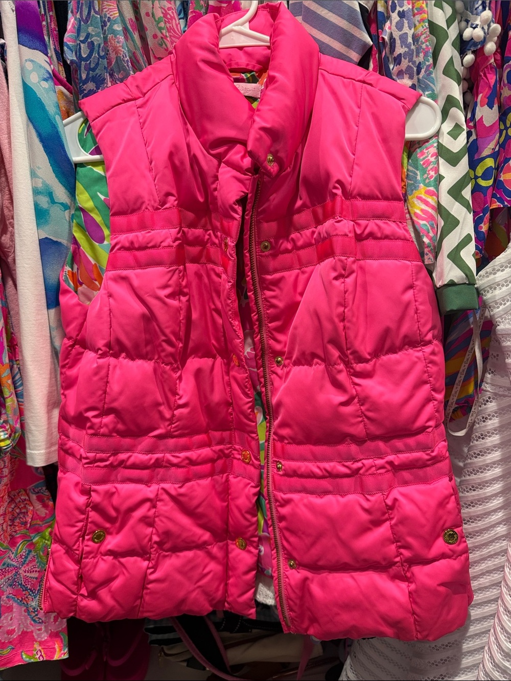 Lilly Pulitzer Pink Puffer Vest